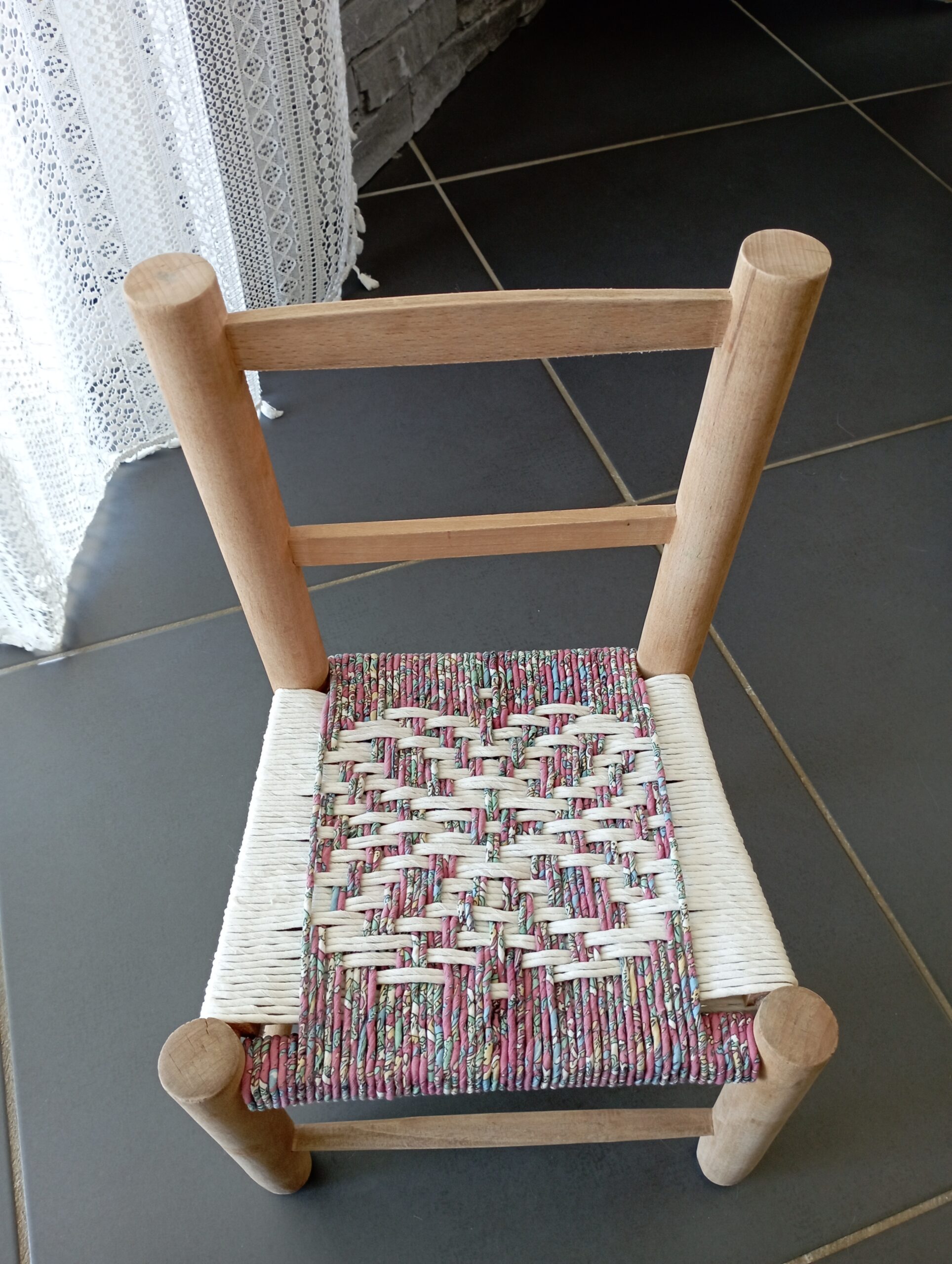 Petite chaise Fond mauve